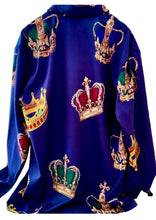 Load image into Gallery viewer, Mens Crown Button Down Shirt in Blue
