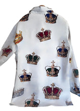 Load image into Gallery viewer, Mens Crown Button Down Shirt in White

