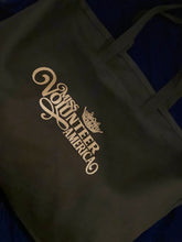 Load image into Gallery viewer, Tote Bag Large Black with Glitter MVA Logo
