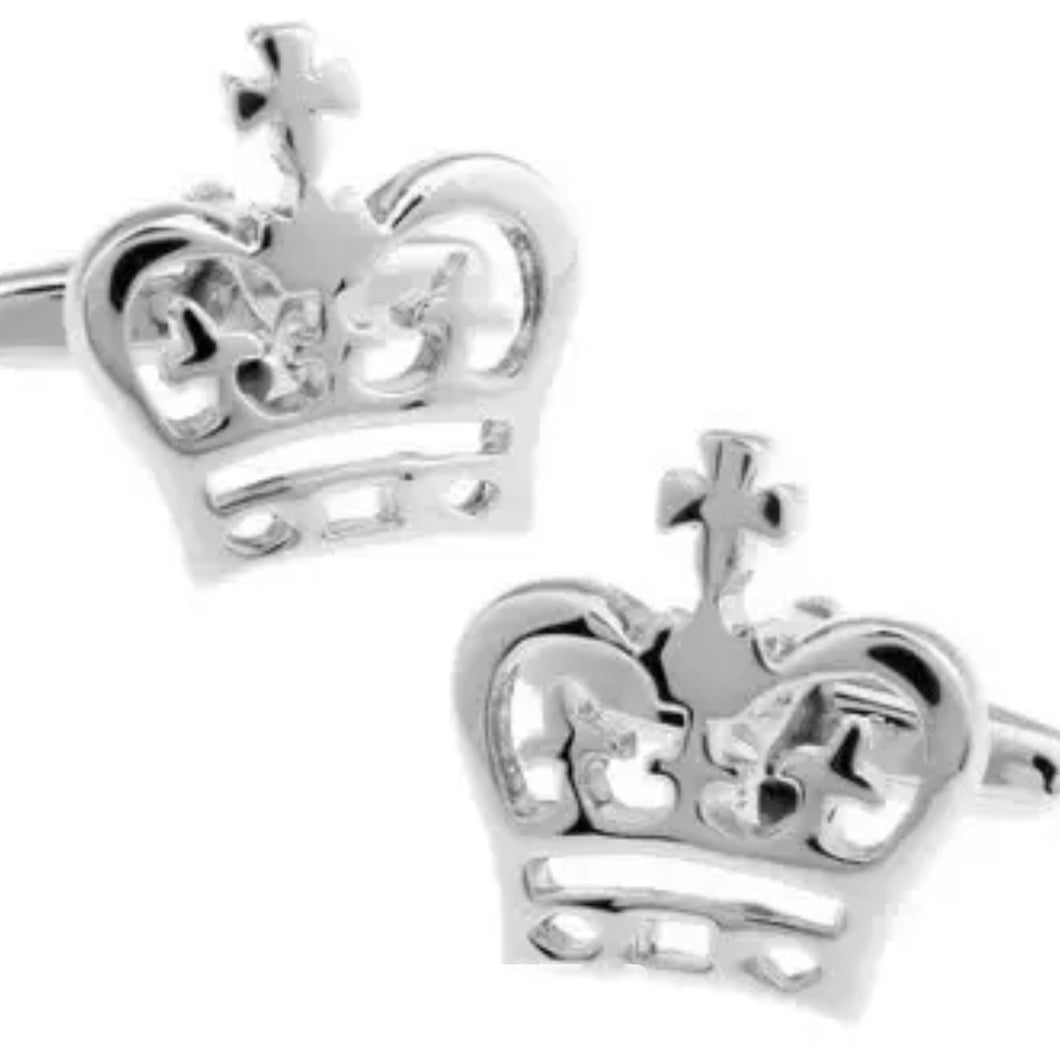 Mens King's Crown Cufflinks