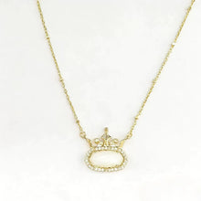 Load image into Gallery viewer, Kendra Scott Crown Necklace Gold Crown with Gemstone Pendant
