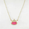 Kendra Scott Crown Necklace Gold Crown with Gemstone Pendant