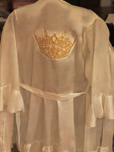 Load image into Gallery viewer, Robe with embroidered Miss Teen Volunteer America Crown
