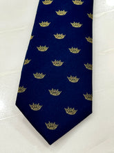Load image into Gallery viewer, Men&#39;s Necktie in Navy with custom Miss Volunteer America Crown
