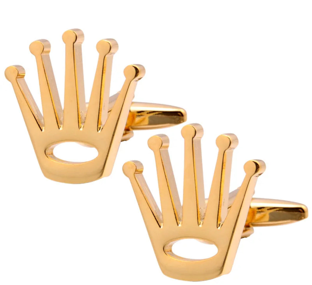 Mens 5 Point Crown Cufflinks