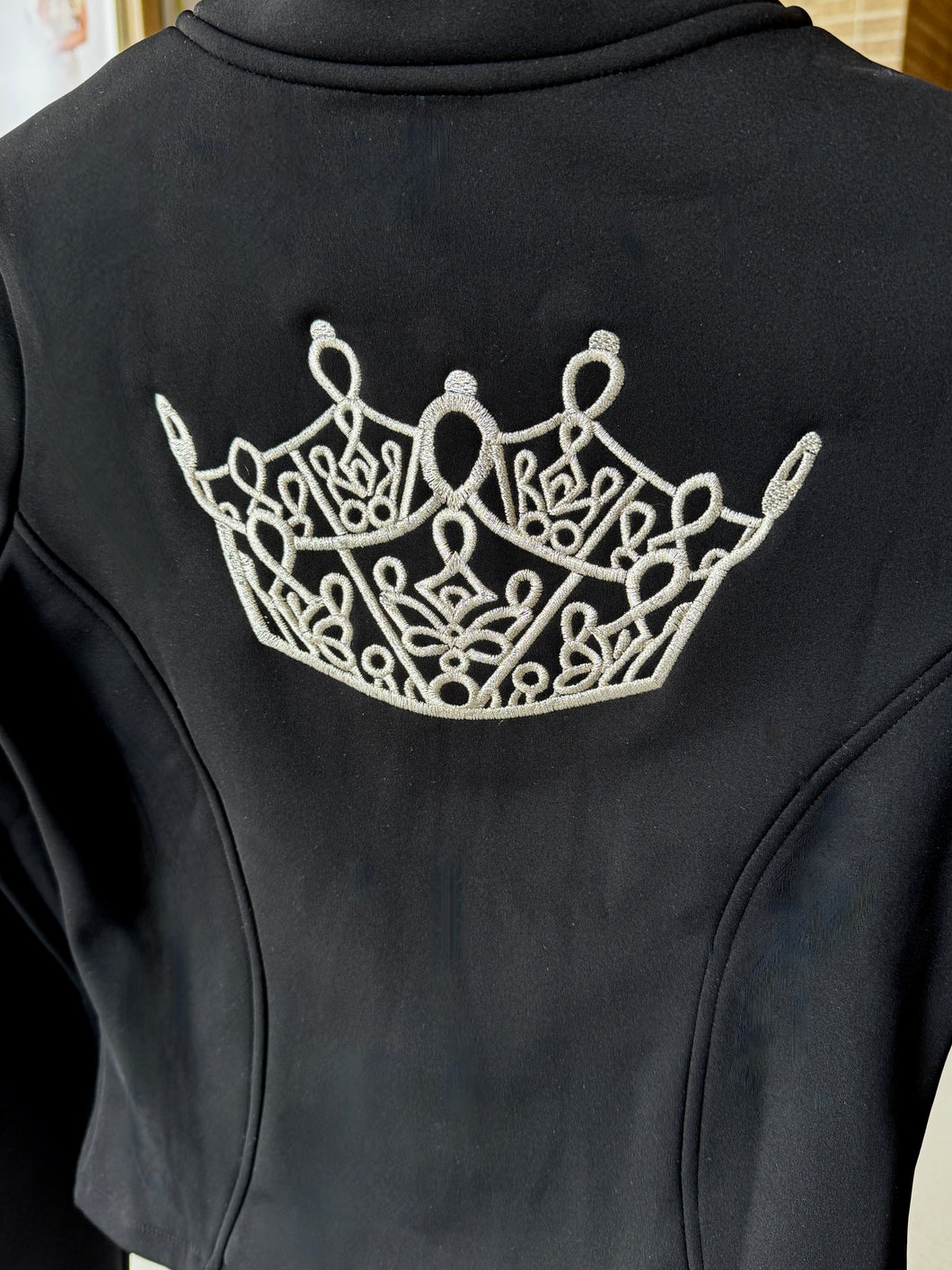 Jacket- Black Zip-Up Crown Jacket