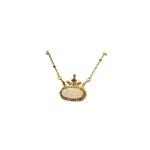 Load image into Gallery viewer, Kendra Scott Crown Necklace Gold Crown with Gemstone Pendant
