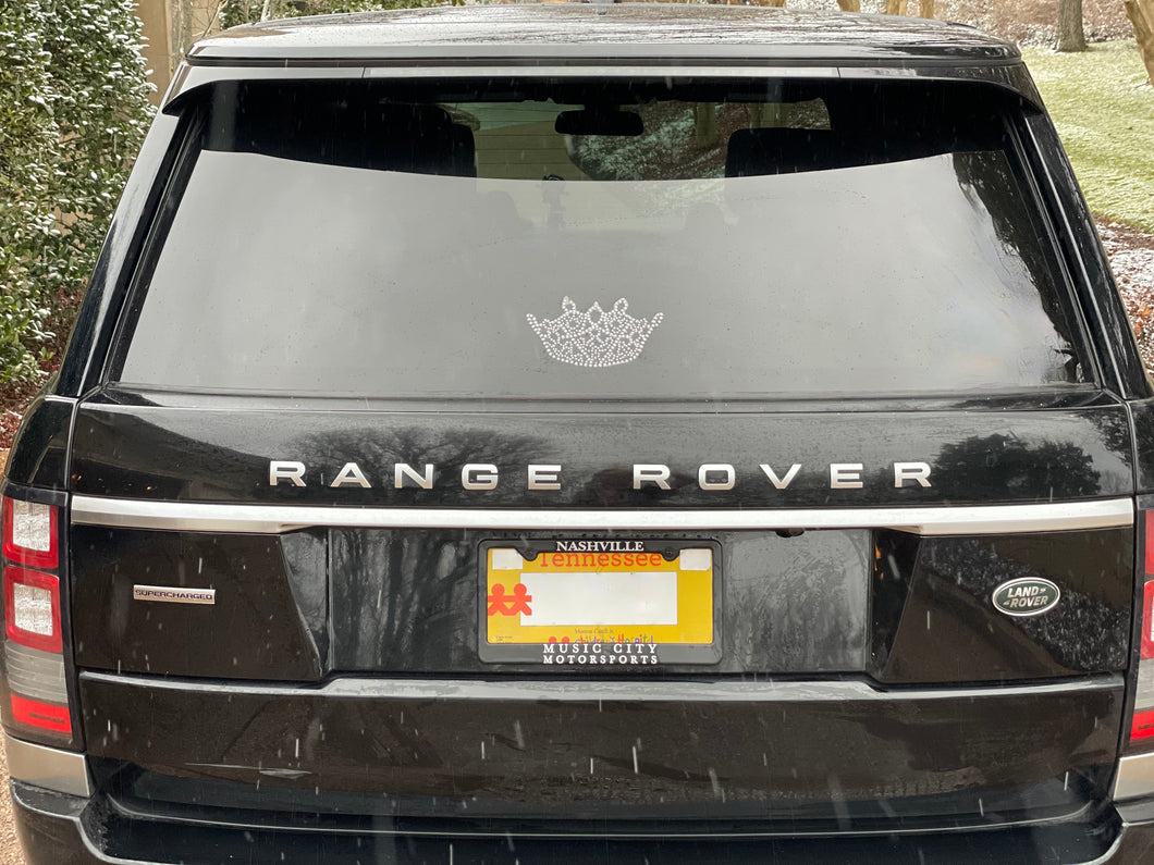 Decal Rhinestone Crown Car